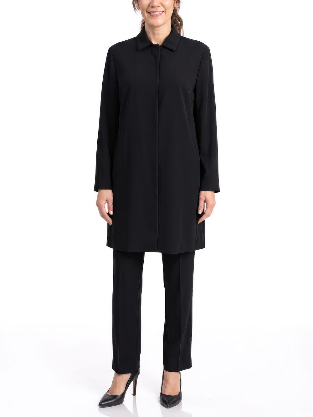 Y2K Vintage 90's WOMYN Black Pant Long Jacket Set 2 Pc. Suit 4